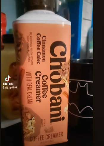 chobani cinnamon coffee cake creamer