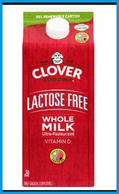 clover lactose free milk