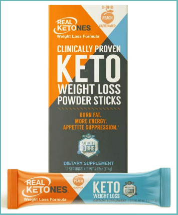 Real Ketones D-BHB Keto Weight Loss Powder Sticks