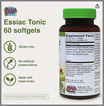 Herbs Etc. Essiac Tonic Softgels