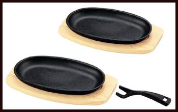 Happy Sales Large Cast Iron Sizzling Steak Plate