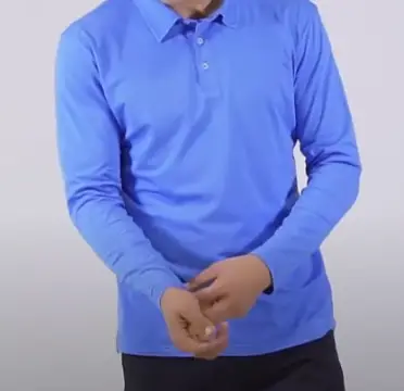 Solbari Men’s UPF50+ Long Sleeve Polo Shirt