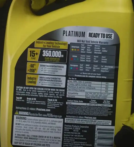 Prestone Platinum Antifreeze