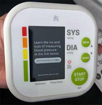 Greater Goods Blood Pressure Monitor