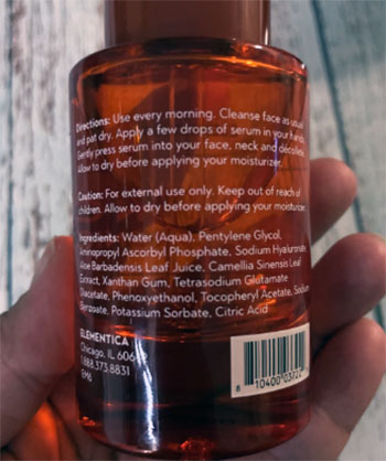 Elementica Vitamin C Hyaluronic Acid