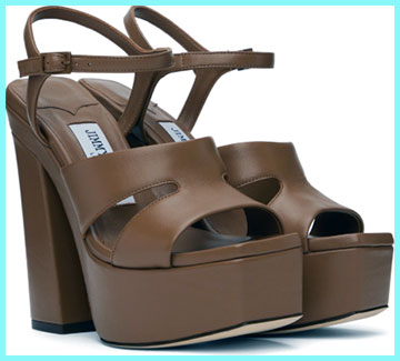 Jimmy Choo Ellison Leather Ankle-Strap Sandals