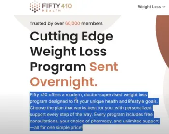 Fifty 410 Weight Loss
