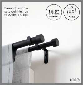 Umbra Cappa Double Curtain Rod